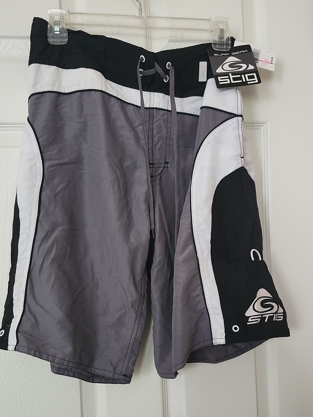 Stig Gray & Black Board Shorts